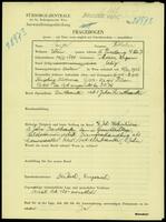 Applicant: Unger, Wilhelm; born 14.5.1894 in Moson (Hungary); single.