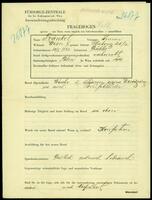 Applicant: Fränkel, Simon; born 30.5.1893 in Dukla; married.