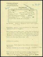 Applicant: Stern, Margit; born 5.1.1897 in Bardejov (Slovakia); divorced.