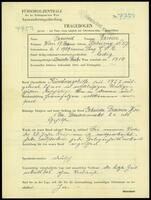 Applicant: Freund, Erwin; born 6.1.1909 in Prague (Czech Republic); single.