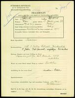 Applicant: Stärk, Erwin; born 26.12.1909 in Teschen; single.