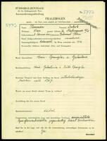 Applicant: Panner, Jakob; born 8.1.1904 in Dobromylʹ (Ukraine); widowed.