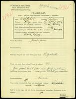 Applicant: Wolfthal, Julius; born 21.4.1914 in Zurich (Switzerland); single.