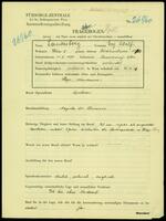 Applicant: Landesberg, Adolf; born 11.10.1895 in Pomorzany (Ukraine); married.
