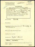 Applicant: Lerchenfeld, Chaim; born 5.2.1891 in Międzygórze (Wrocław, Poland); married.