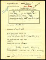 Applicant: Janovska, Lotte; born 19.10.1911 in Graz (Austria); single.