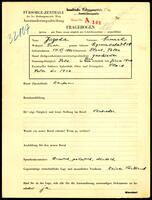 Applicant: Jagoda, Samuel; born 14.12.1892 in Plock (Poland); divorced.