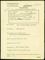 Applicant: Jakubowicz, Fuel; born 23.5.1890 in Zdunska Wola; single.