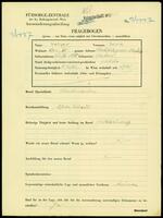 Applicant: Holzer, David; born 25.8.1888 in Oczków (Żywiec, Poland); married.
