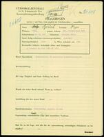 Applicant: Spuch, Pepi; born 18.6.1885 in Sieniawa (Poland); widowed.
