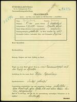 Applicant: Grunberg, Frieda; born 2.7.1892 in Rycerka Górna (Poland); divorced.