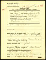 Applicant: Rozsa, Julius; born 15.4.1876 in Szécsény (Hungary); widowed.