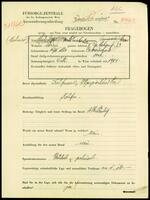 Applicant: Mausner Recte Kustacher, Aron; born 15.3.1880 in Czeremchow; married.