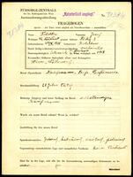 Applicant: Fruchter, Josef; born 27.10.1895 in Bolechow (Ukraine); married.
