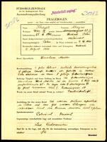 Applicant: Krauz, Majer; born 25.3.1902 in Krakau (Poland); married.
