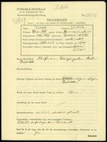 Applicant: Bellak, Wilhelm; born 28.9.1887 in Odrau (Czech Republic); married.