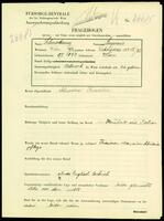 Applicant: Schneebaum, Eugenie; born 8.1.1890 in Vienna (Austria); single.