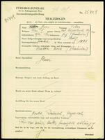 Applicant: Gross, Tibor; born 3.12.1920 in Dej (Romania); single.