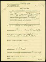 Applicant: Thebuer, Ezechiel; born 12.11.1875 in Ujlak, C.S.R.; widowed.