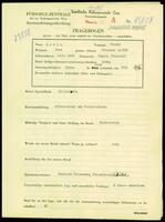 Applicant: Lewin, Gisela; born 19.3.1906 in Lugano, Schweiz; single.