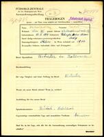 Applicant: Deresiewicz, Jakob; born 13.6.1907 in Ustrzyki Dolne (Poland); single.