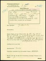 Applicant: Haas, Friedrich; born 29.8.1883 in Sucha; single.