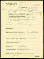 Applicant: Münz, Moses; born 30.1.1887 in Tarnów (Województwo Małopolskie, Poland); married.