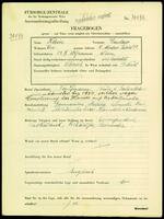 Applicant: Klein, Gustav; born 23.10.1897 in Vienna (Austria); married.