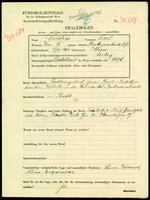 Applicant: Fischer, Karl; born 7.6.1896 in Vienna (Austria); single.