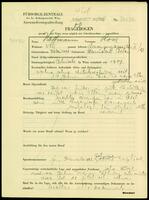 Applicant: Hoffmann, Rosa; born 23.5.1880 in Stanislaw (Ukraine); single.