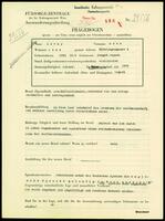 Applicant: árvay, Géza; born 16.1.1883 in Szeged (Hungary); married.