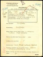 Applicant: Singer, Josef; born 26.8.1885 in Buczacz; married.