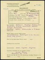 Applicant: Vas, Edmund; born 12.1.1881 in Nyíregyháza (Hungary); widowed.