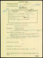 Applicant: Fürst, Theodor; born 10.9.1912 in Subotica (Subotica, Serbia); single.