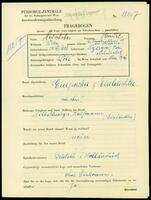 Applicant: Heuschober, Samuel; born 23.6.1888 in Tyczyn (Województwo Podkarpackie, Poland); married.