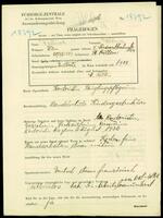 Applicant: Wallisch, Wilma; born 20.12.1889 in Sankt Pölten (Austria); widowed.