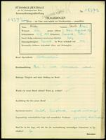 Applicant: Kösten, Taube Zertel; born 10.8.1914 in Przeworsk (Poland); single.