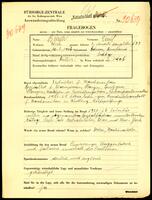 Applicant: Bürger, Emil; born 10.8.1906 in Odesa (Ukraine); single.