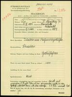 Applicant: Silbermann, Ernestine; born 2.9.1884 in Banja Luka (Bosnia and Herzegovina); married.