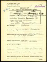 Applicant: Brück, Leon; born 6.9.1890 in Chernivt︠s︡i (Ukraine); married.