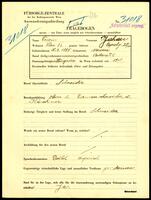 Applicant: Löwin, Johan; born 15.3.1885 in Moson (Hungary); married.