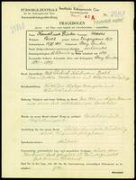 Applicant: Kandl Recte Prucker, Moses; born 12.11.1891 in Stary, Sambor; married.