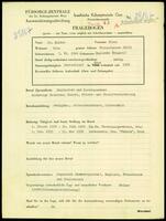 Applicant: Kaldor, Tibor; born 7.6.1904 in Kaposvár (Hungary); single.