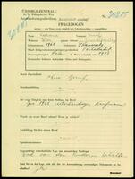 Applicant: Kahane, Josef; born 1866 in Skomorokhy (Chortkiv Raion, Ukraine); married.