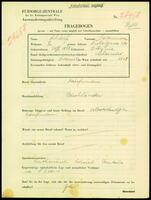 Applicant: Schärf, Salomon; born 27.9.1898 in Ottynia; married.