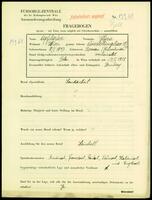 Applicant: Apfelgrün, Clara; born 8.1.1897 in Roman (Romania); married.