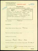Applicant: Sparer, Jakob Benzsow; born 22.11.1877 in Solowa (Poland); married.