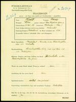 Applicant: Hecht, David; born 19.5.1880 in Wieliczka (Poland); married.