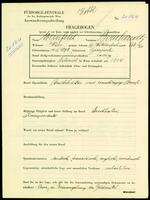 Applicant: Weinfeld, Bernhardt; born 14.9.1898 in Chernivt︠s︡i (Ukraine); single.