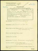 Applicant: Kaczer, Isaak; born 9.4.1884 in Siret (Romania); married.